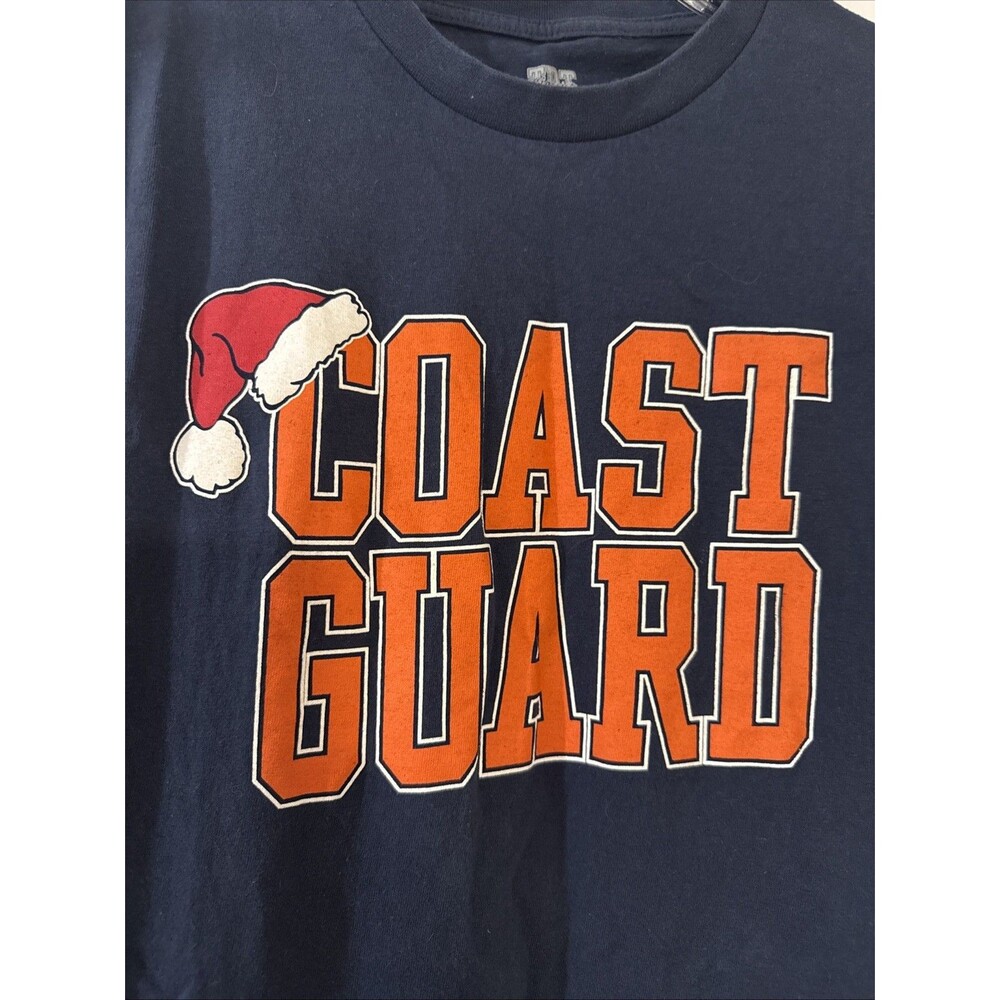 United States Coast Guard Christmas Santa T-shirt MEDIUM